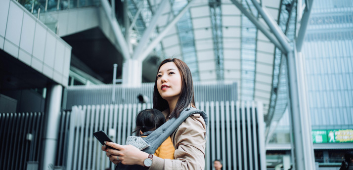 wealth robo woman with a phone